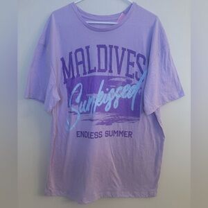 Zoe + Liv Lavender Graphic Tee NWT Size L/XL